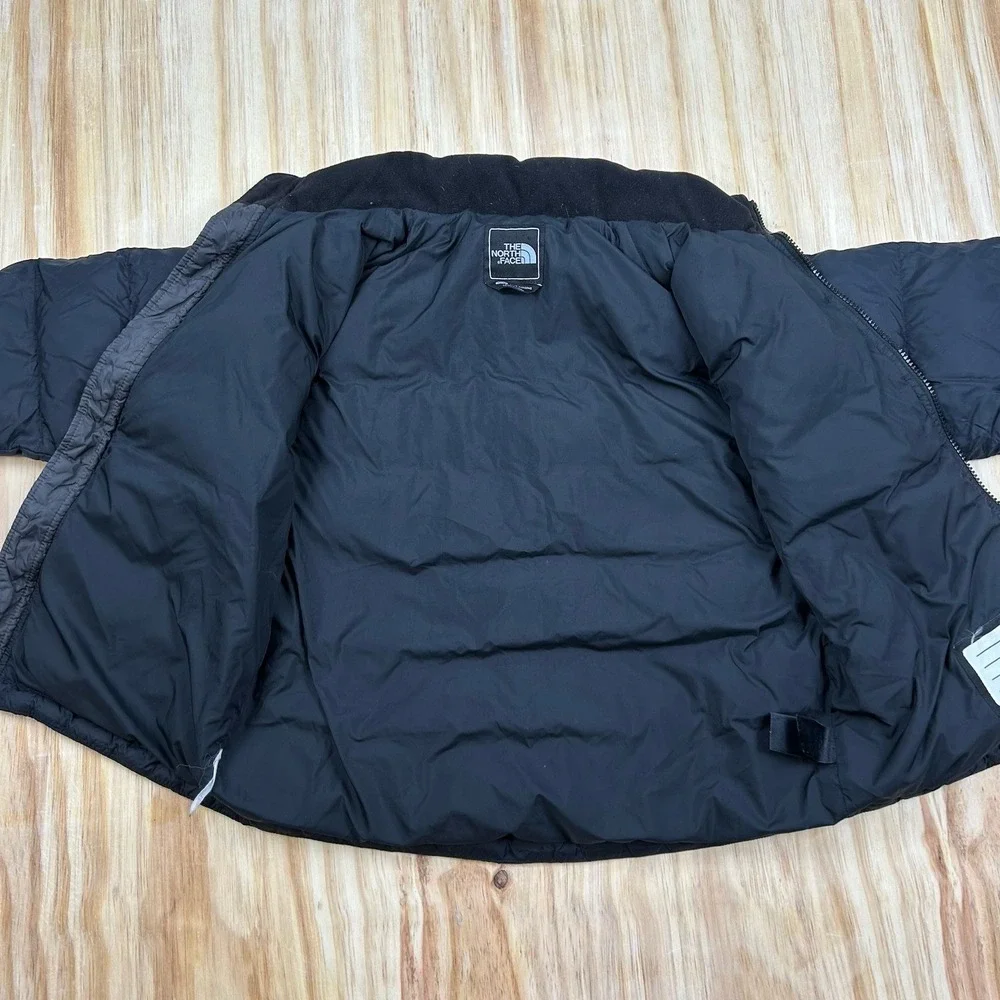 The North Face Boys Down Puffer Jacket Black 550 Fill Winter Coat Kids M (10/12)